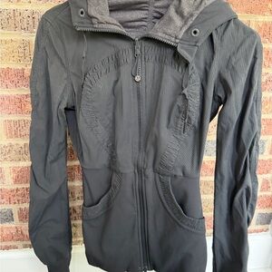 lululemon athletica Charcoal Gray Hooded Zip Jacket